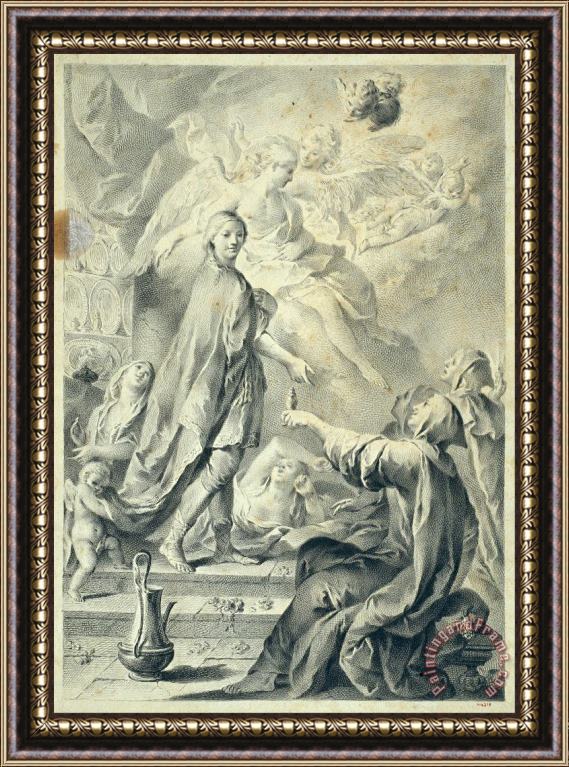 Jose Camaron y Boronat Parable of The Wise And Foolish Virgins Framed Painting