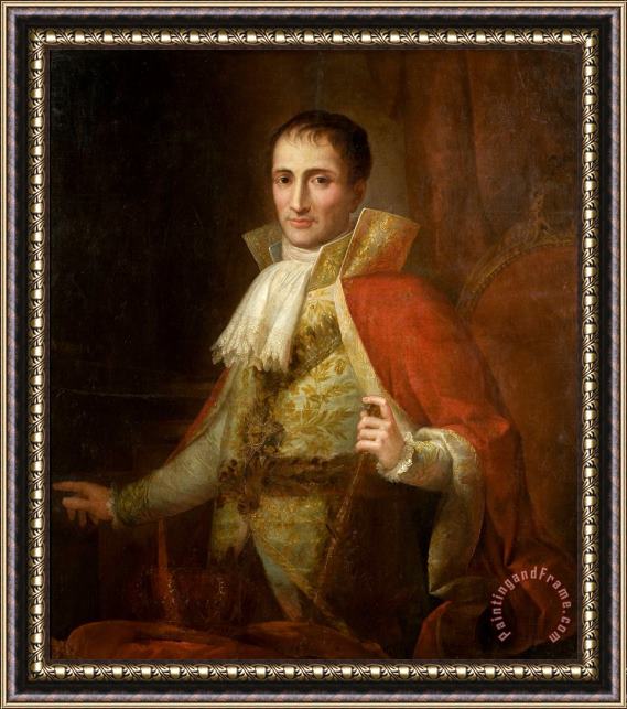 Josee Flaugier Portrait of King Joseph I (ca. 1809) Framed Painting
