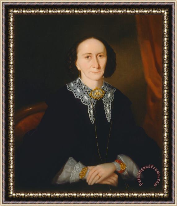 Joseph Backler Portrait of a Woman (elizabeth Collins) Framed Painting