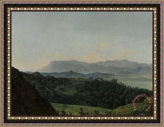 Joseph Bidauld Extensive Mountainous Landscape Framed Print