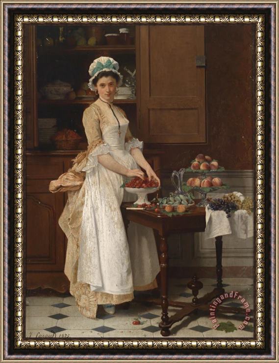 Joseph Caraud The Cherry Girl Framed Painting