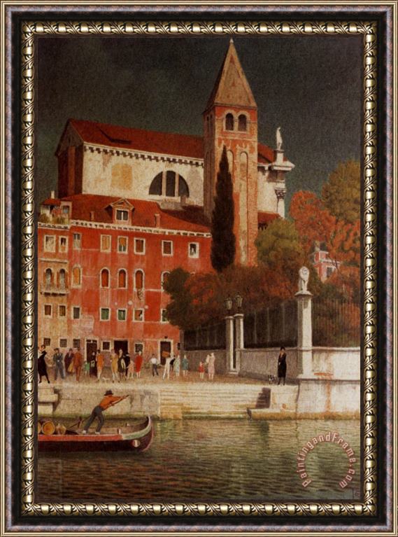Joseph Edward Southall San Vitale Venice Framed Painting