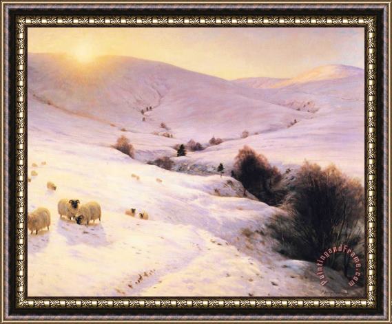 Joseph Farquharson And The Sun Peeped O'er Yon Southland Hills Framed Painting