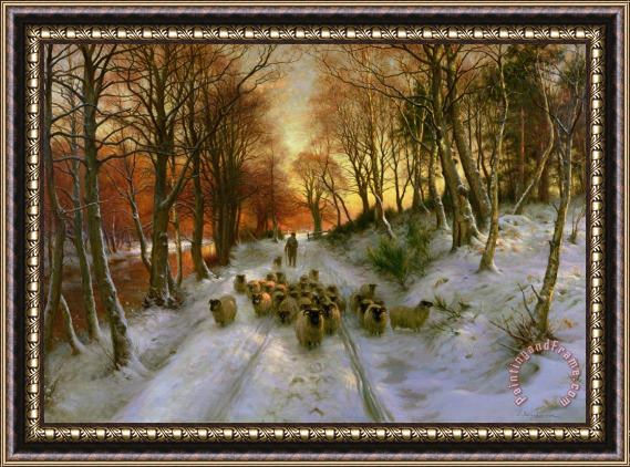 Joseph Farquharson Glowed with Tints of Evening Hours Framed Print