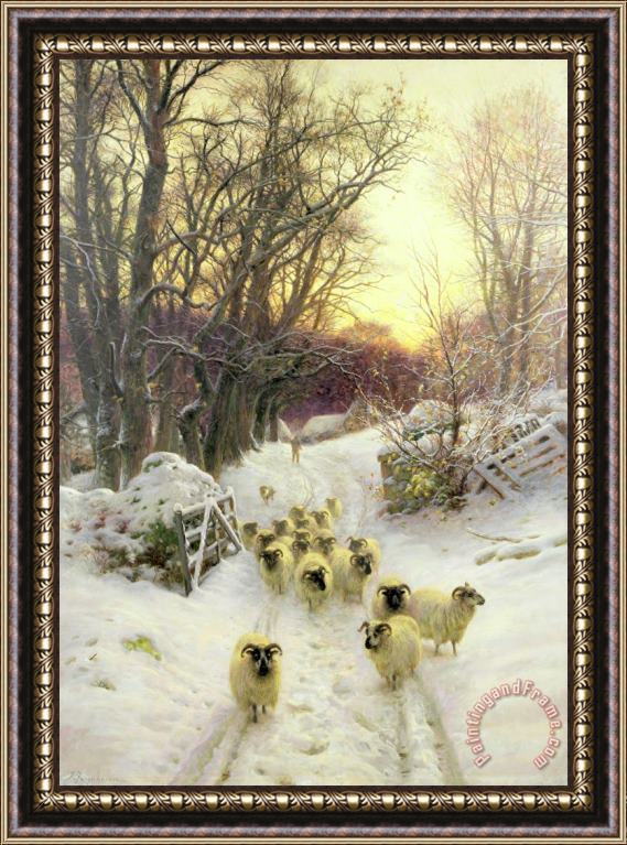 Joseph Farquharson The Sun Had Closed the Winter's Day Framed Painting