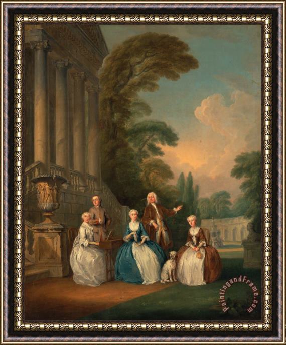 Joseph Francis Nollekens Portrait of a Family Framed Painting