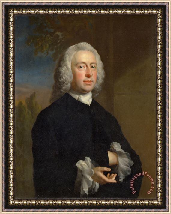 Joseph Highmore An Unknown Man in Black Framed Painting