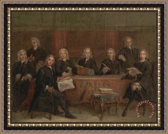 Joseph Highmore Study for a Group Portrait Framed Painting