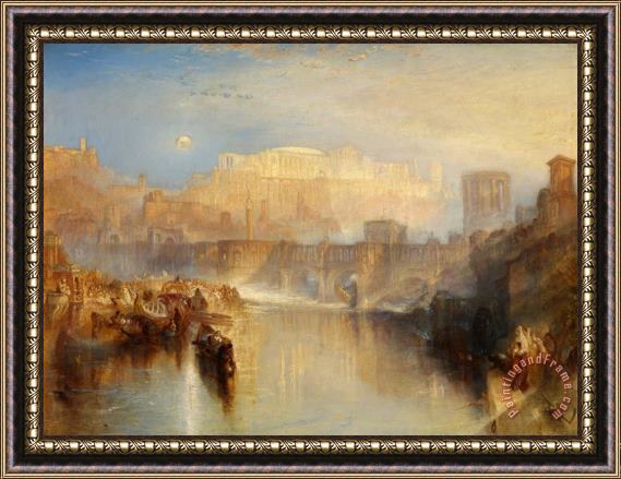 Joseph Mallord William Turner Ancient Rome; Agrippina Landing with The Ashes of Germanicus Framed Print