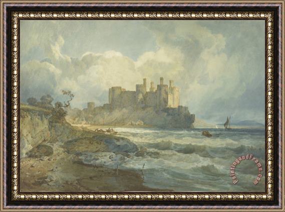 Joseph Mallord William Turner Conway Castle, North Wales Framed Painting