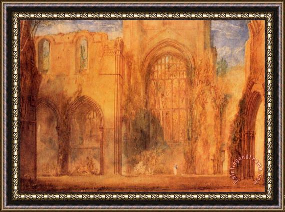 Joseph Mallord William Turner Interior of Fountains Abbey, Yorkshire Framed Painting