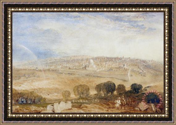 Joseph Mallord William Turner Jerusalem From The Mt. of Olives Framed Painting