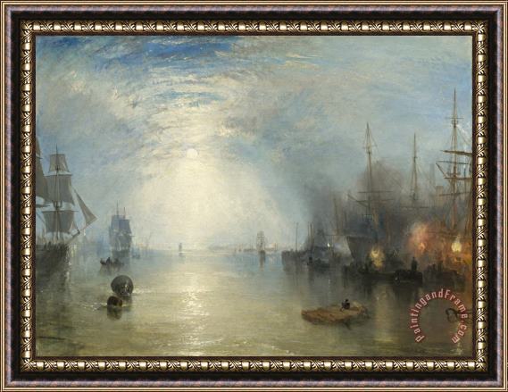 Joseph Mallord William Turner Keelman Heaving in Coals by Night Framed Painting