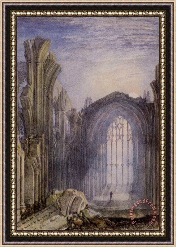 Joseph Mallord William Turner Melrose Abbey Framed Painting