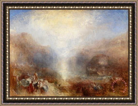 Joseph Mallord William Turner Mercury Sent to Admonish Aeneas Framed Painting