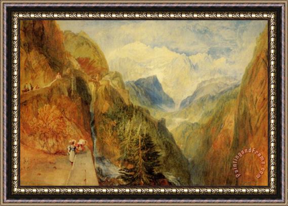 Joseph Mallord William Turner Mont Blanc From Fort Roch, Val D'aosta Framed Print