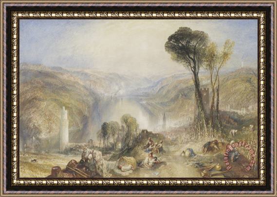 Joseph Mallord William Turner Oberwesel Framed Painting
