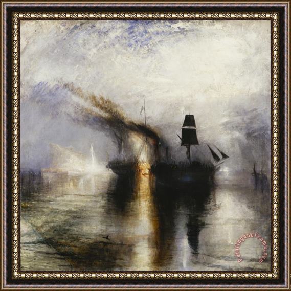 Joseph Mallord William Turner Peace Burial at Sea, Exhibited 1842 Framed Print