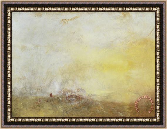 Joseph Mallord William Turner Sunrise with Sea Monsters Framed Painting
