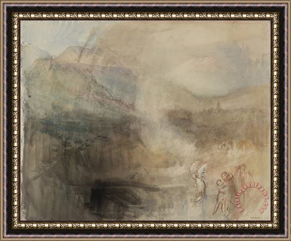 Joseph Mallord William Turner The Angel Troubling The Pool Framed Painting