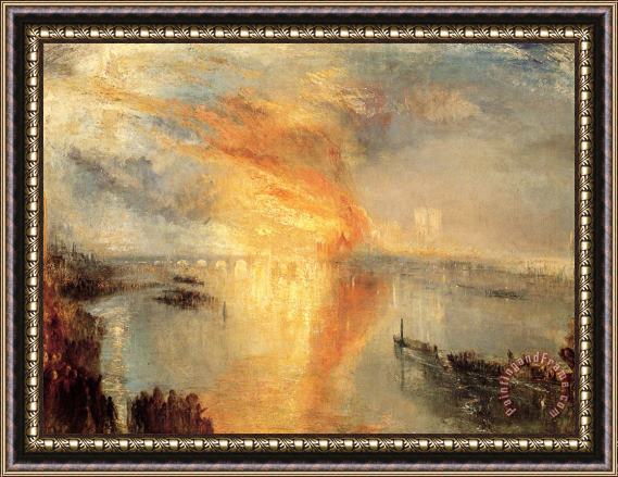 Joseph Mallord William Turner The Burning of The Houses of Parliament Framed Print