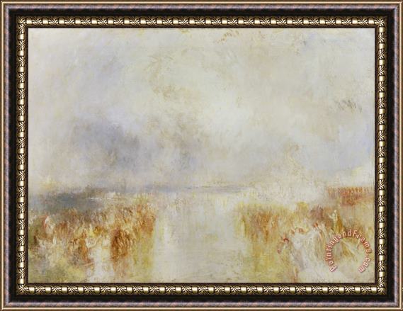 Joseph Mallord William Turner The Disembarkation of Louis Philippe at The Royal Clarence Yard, Gosport, 8 October 1844 Framed Print
