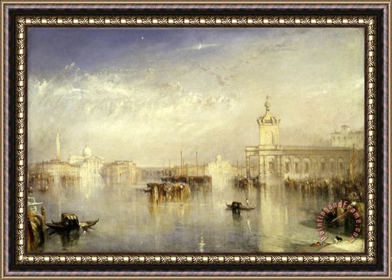 Joseph Mallord William Turner The Dogano, San Giorgio, Citella, From The Steps of The Europa Framed Painting