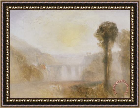 Joseph Mallord William Turner The Ponte Delle Torri, Spoleto Framed Painting