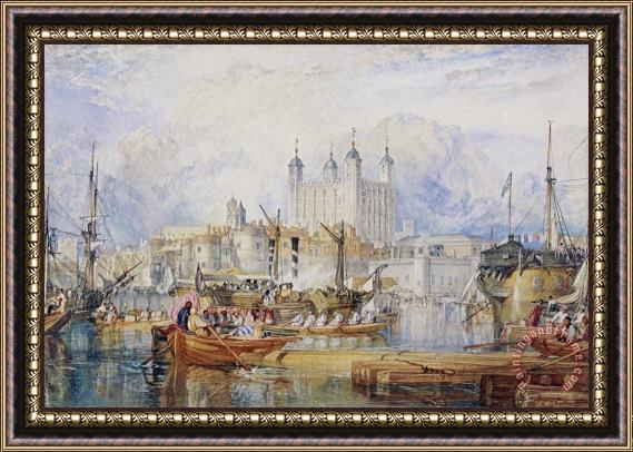 Joseph Mallord William Turner The Tower of London Framed Painting