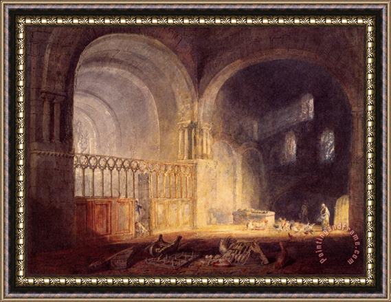 Joseph Mallord William Turner Transept of Ewenny Priory, Glamorganshire Framed Painting