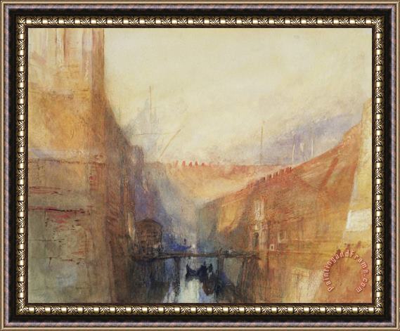 Joseph Mallord William Turner Venice: an Imaginary View of The Arsenale Framed Print