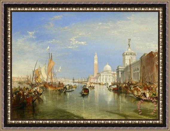 Joseph Mallord William Turner Venice: The Dogana And San Giorgio Maggiore Framed Print