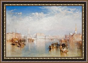 San Francisco, View From Coit Tower Framed Paintings - View of Venice The Ducal Palace Dogana and Part of San Giorgio by Joseph Mallord William Turner
