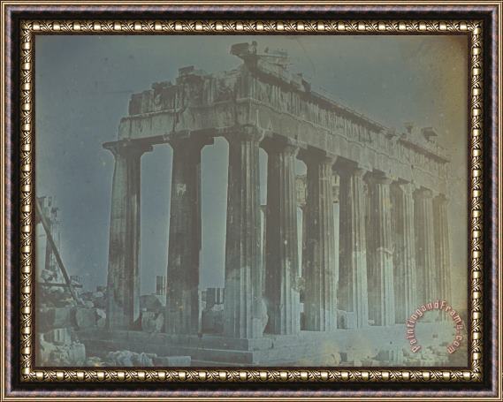 Joseph-Philibert Girault de Prangey  Facade And North Colonnade of The Parthenon on The Acropolis, Athens Framed Print