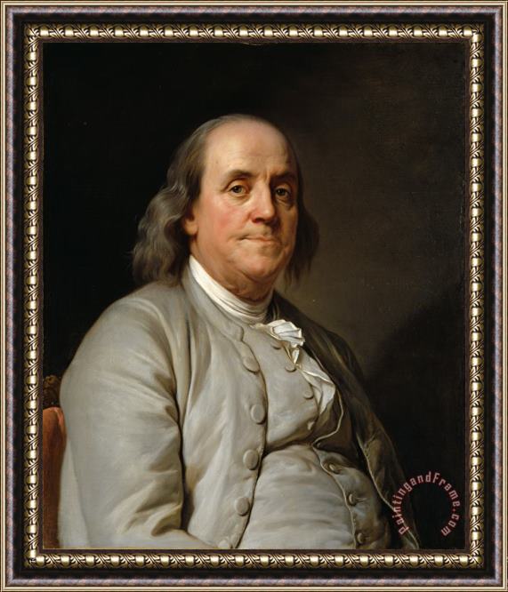 Joseph Siffred Duplessis Benjamin Franklin Framed Print