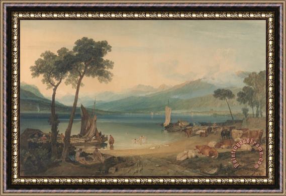 Joseph William Mallord Turner Lake Geneva And Mount Blanc Framed Print