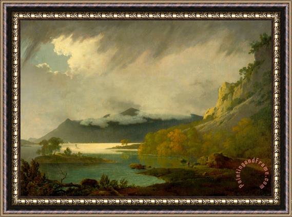 Joseph Wright  Derwent Water, with Skiddaw in The Distance Framed Painting