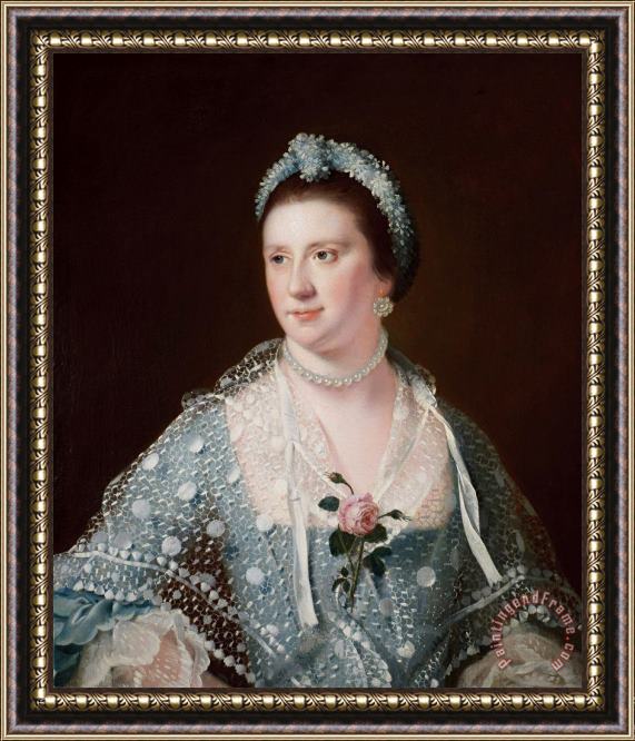 Joseph Wright  Portrait of The Hon Mrs Boyle Framed Painting