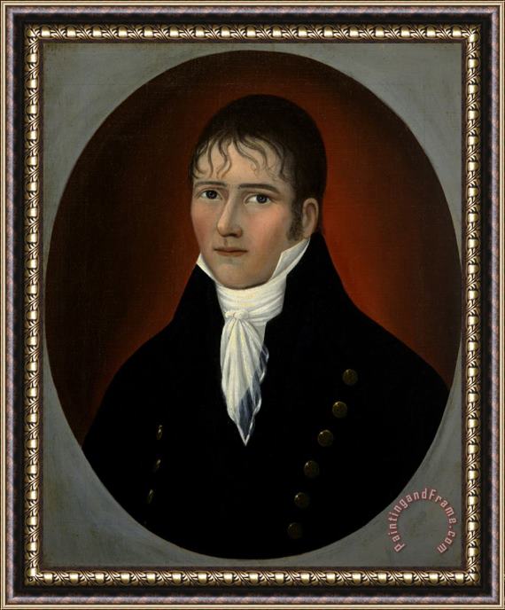 Joshua Johnson Portrait of Sea Captain John Murphy Framed Painting