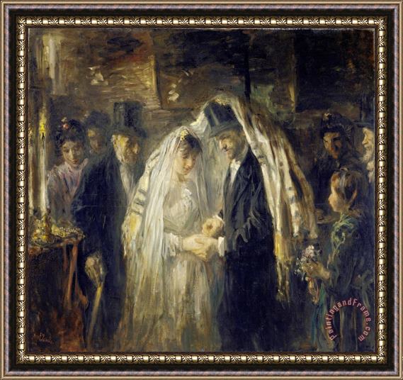 Jozef Israels Jewish Wedding Framed Print
