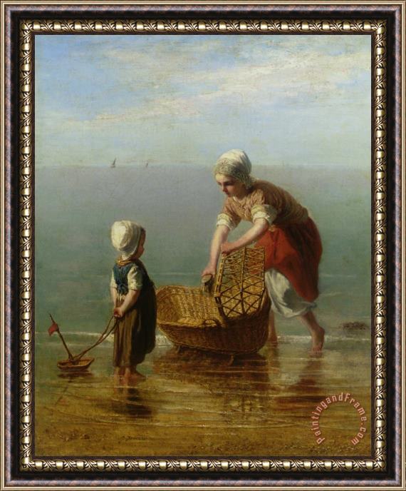 Jozef Israels Mother And Child Framed Print