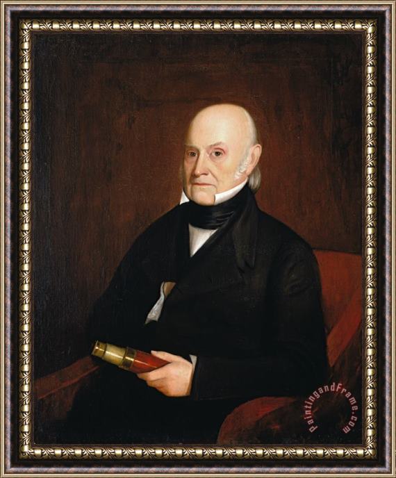 Jr. William Hudson Portrait of John Quincy Adams (1844) Framed Print