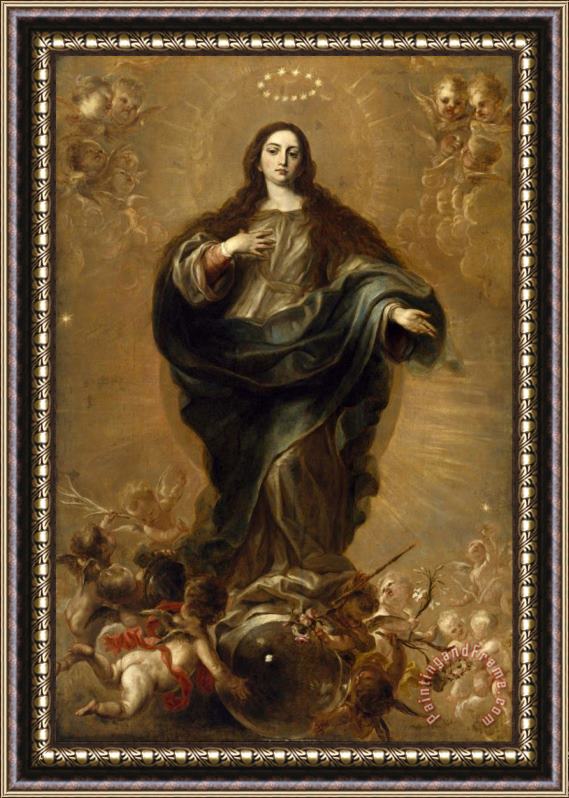 Juan Carreno de Miranda and workshop The Immaculate Conception Framed Painting