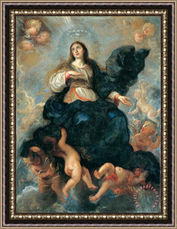 Juan Carreno de Miranda The Assumption of The Virgin Framed Painting