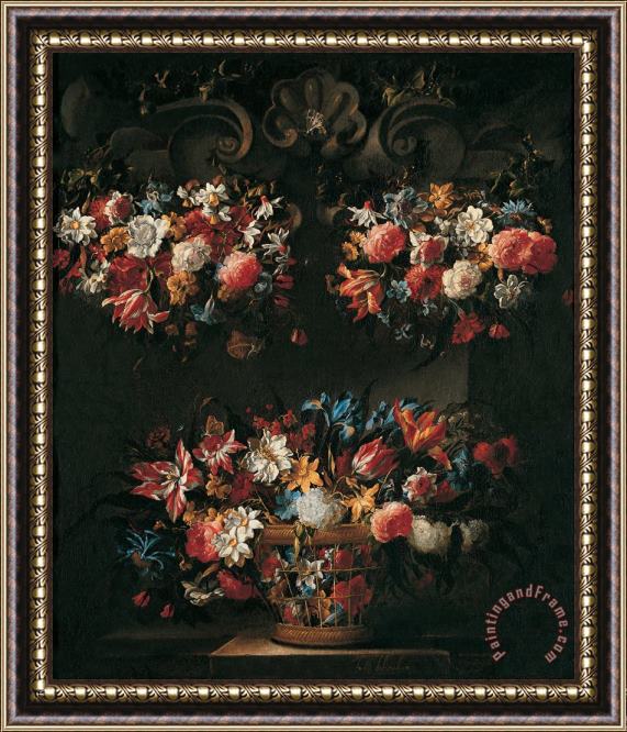 Juan de Arellano Still Life with Flowers Framed Painting