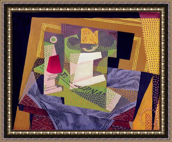 Juan Gris Composition on a Table Framed Painting