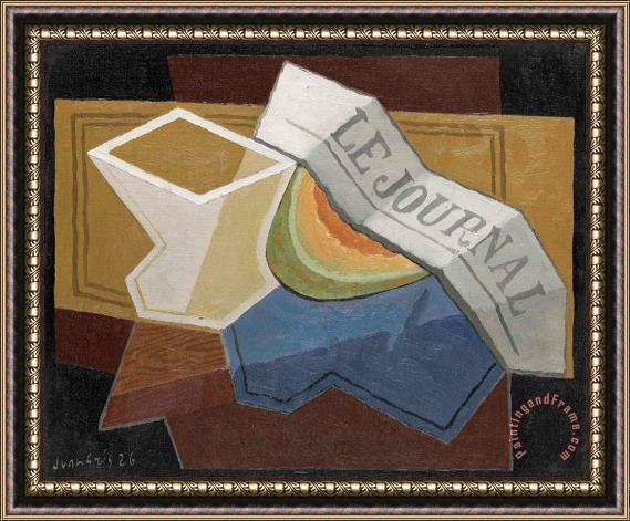 Juan Gris La Tranche De Melon, 1926 Framed Painting