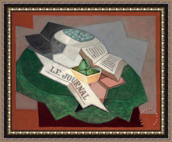 Juan Gris Le Tapis Vert, 1925 Framed Painting