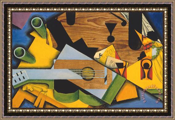 Juan Gris Still Life with a Guitar Framed Painting