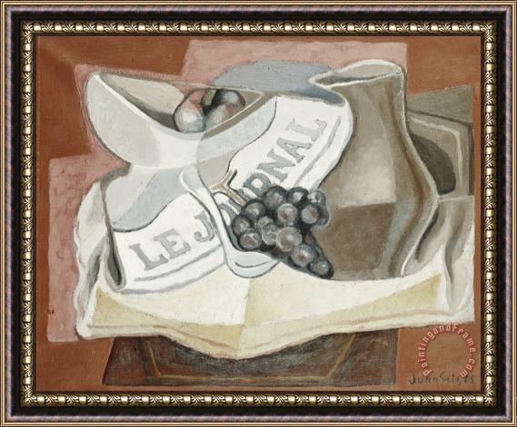 Juan Gris The Bunch of Grapes Framed Painting